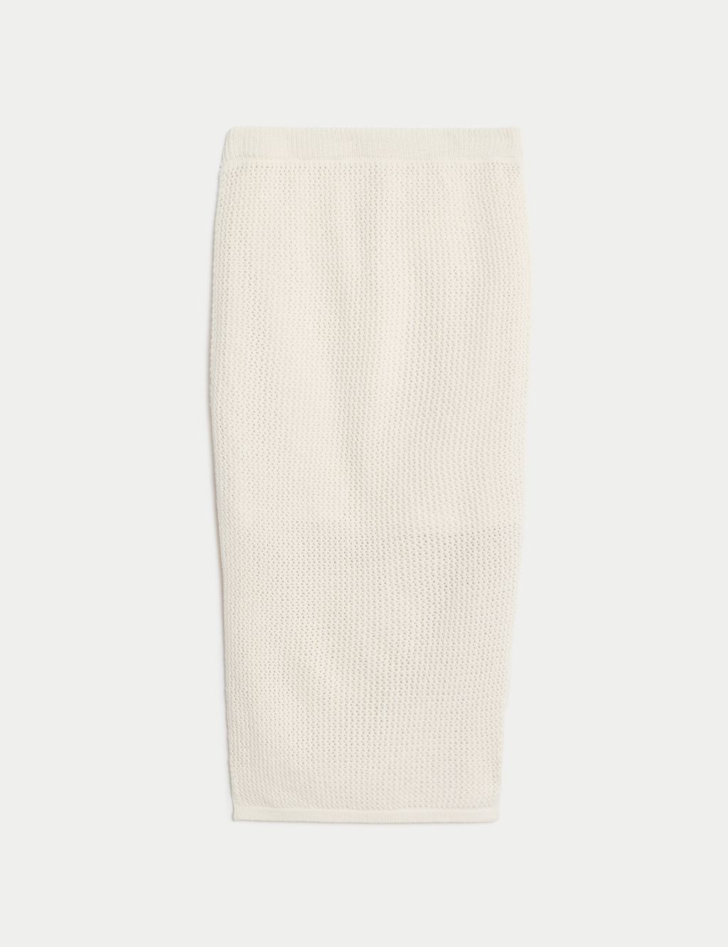 Cotton Rich Textured Knitted Midi Skirt 1 of 6