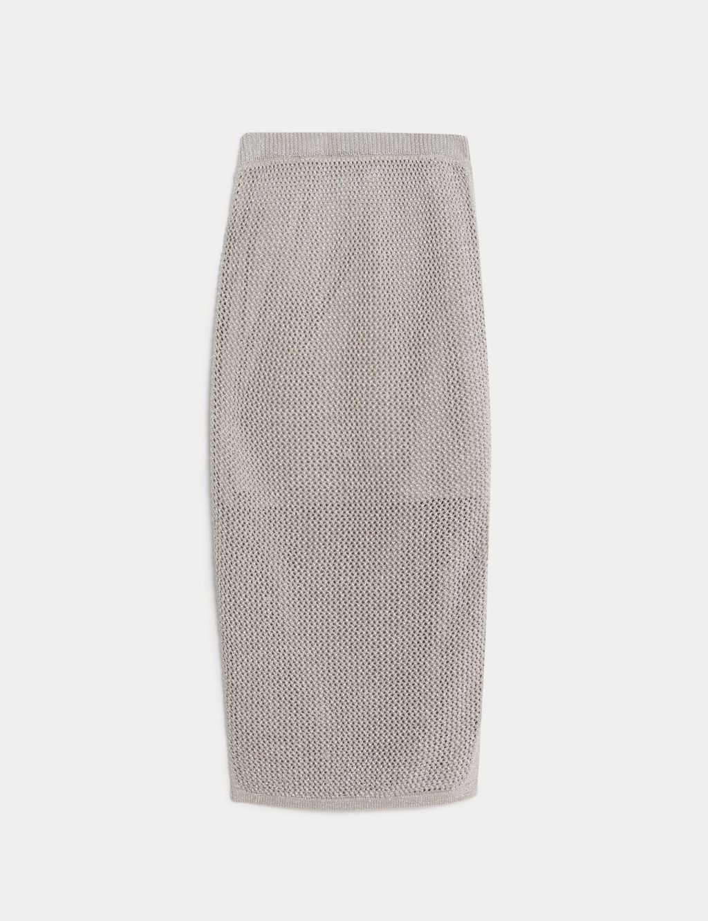 Cotton Rich Textured Knitted Midi Skirt 1 of 7