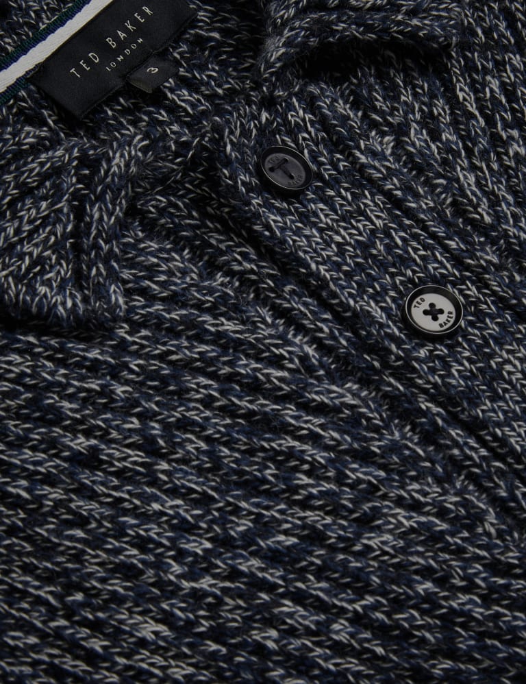 Cotton Rich Textured Knitted Polo Shirt Ted Baker M S