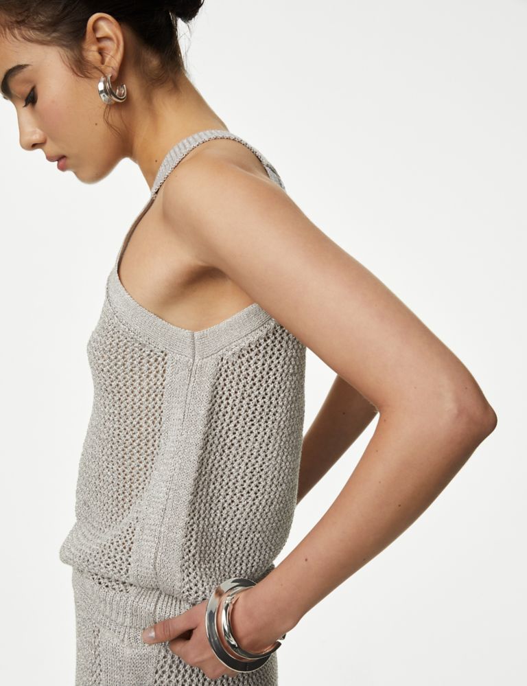 Cotton Rich Textured Knitted Top 5 of 8