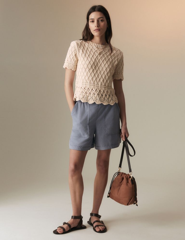 Cotton Rich Textured Knitted Top 3 of 7
