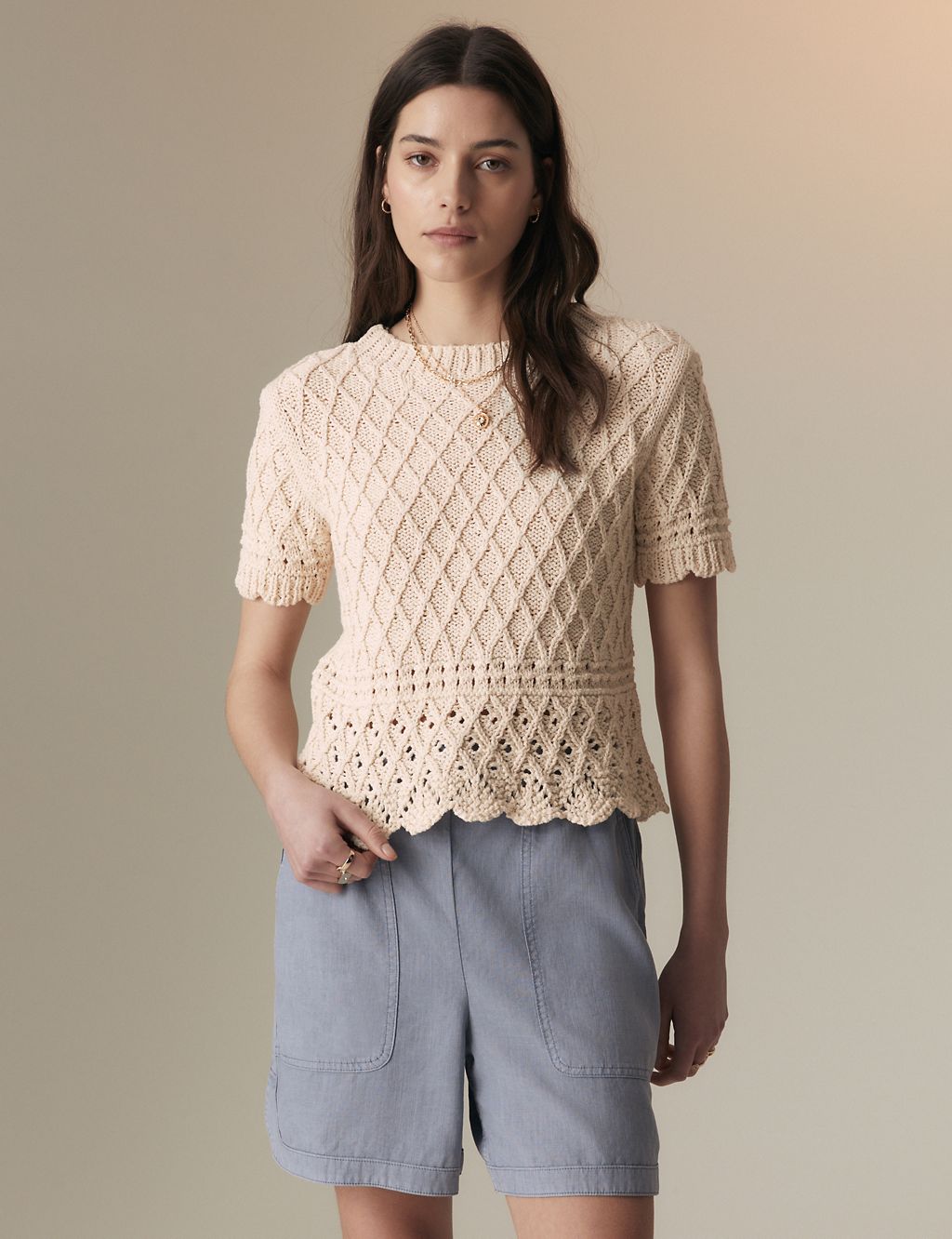 Cotton Rich Textured Knitted Top 7 of 7