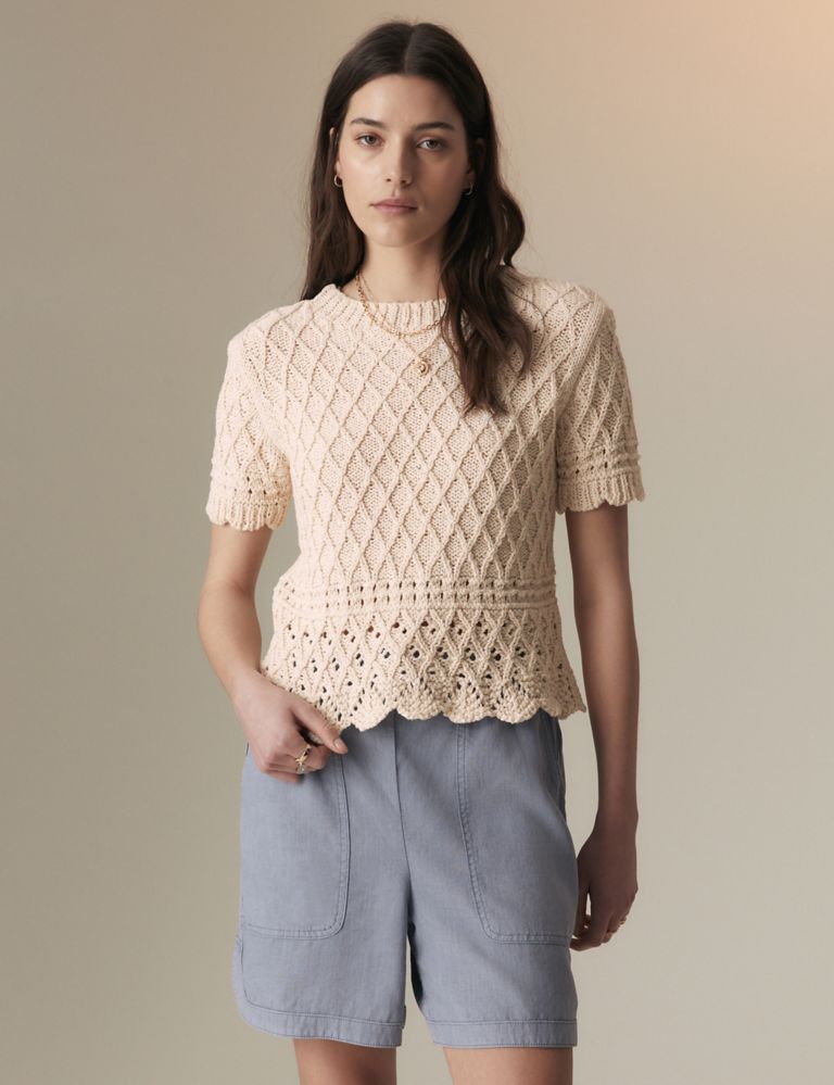 Cotton Rich Textured Knitted Top 5 of 7