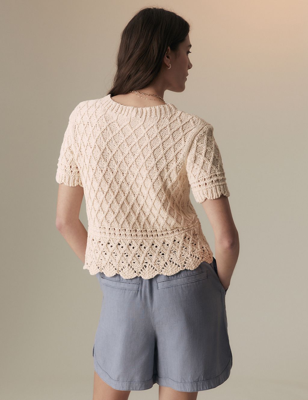 Cotton Rich Textured Knitted Top 4 of 7