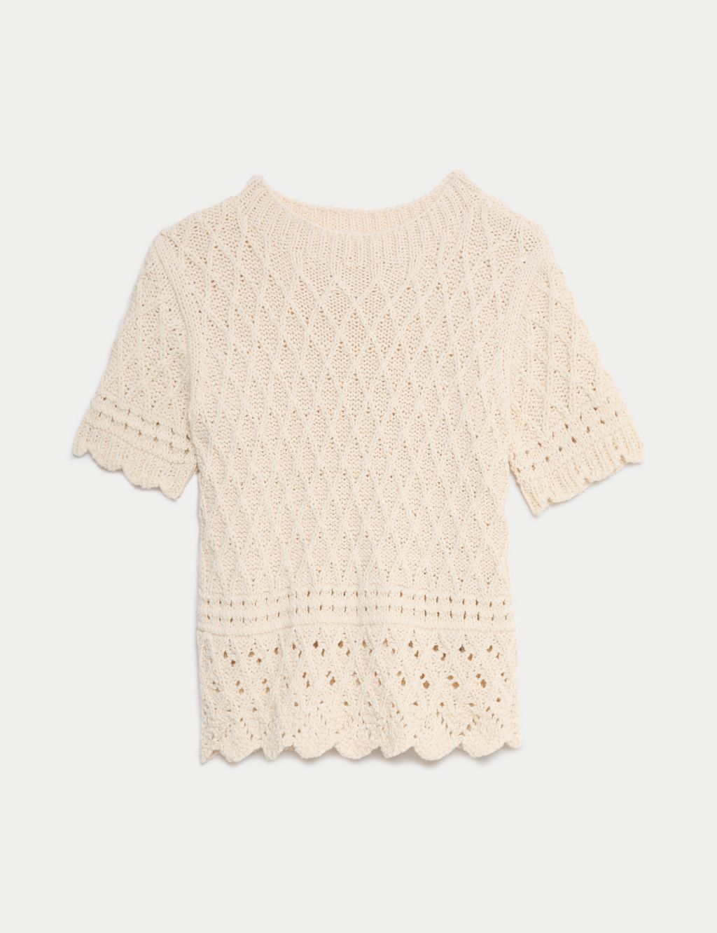 Cotton Rich Textured Knitted Top 1 of 7