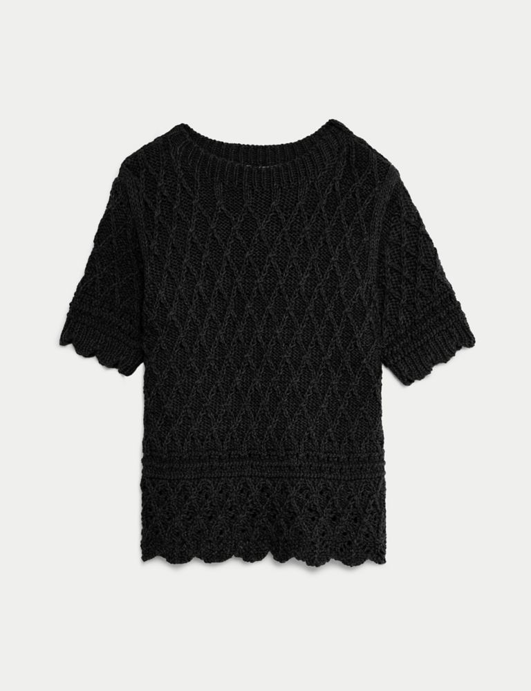Cotton Rich Textured Knitted Top 2 of 6