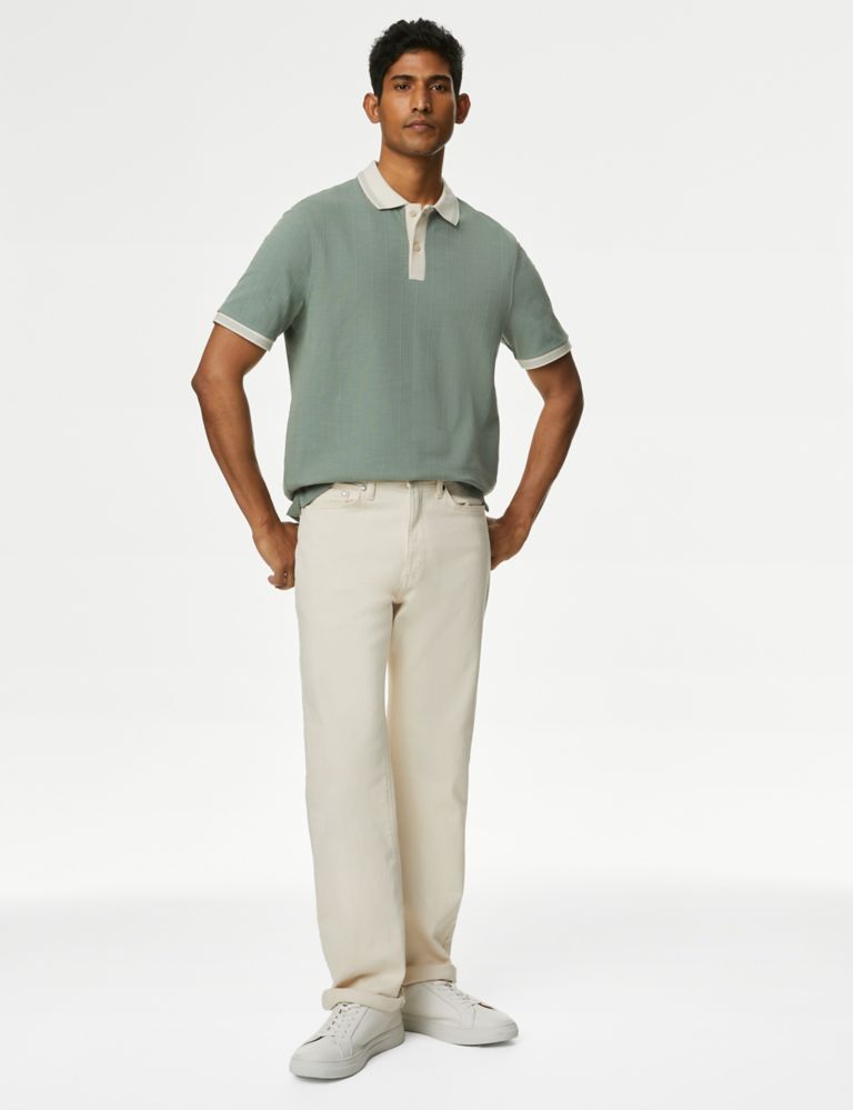 Cotton Rich Textured Polo Shirt 3 of 5