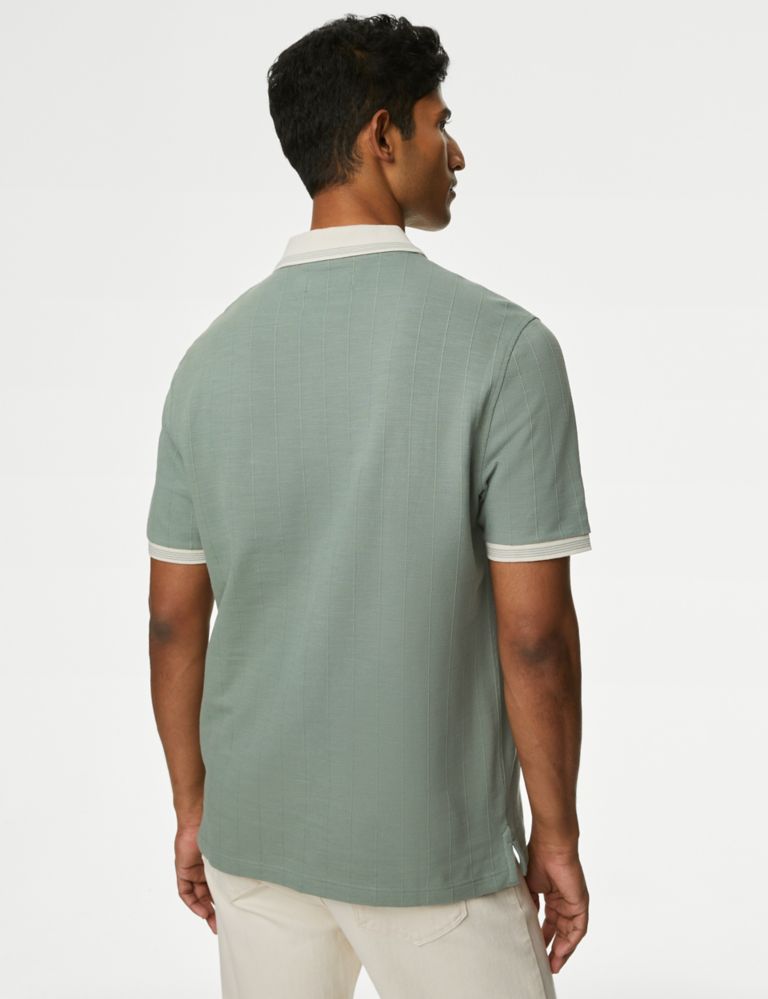 Cotton Rich Textured Polo Shirt 5 of 5