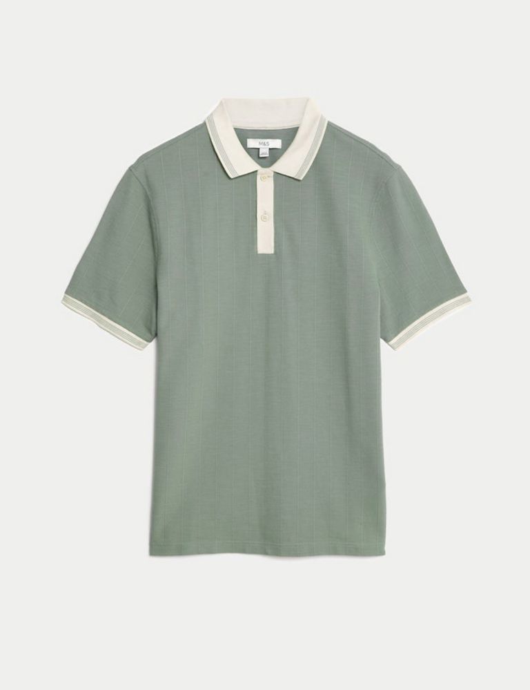 Cotton Rich Textured Polo Shirt 2 of 5