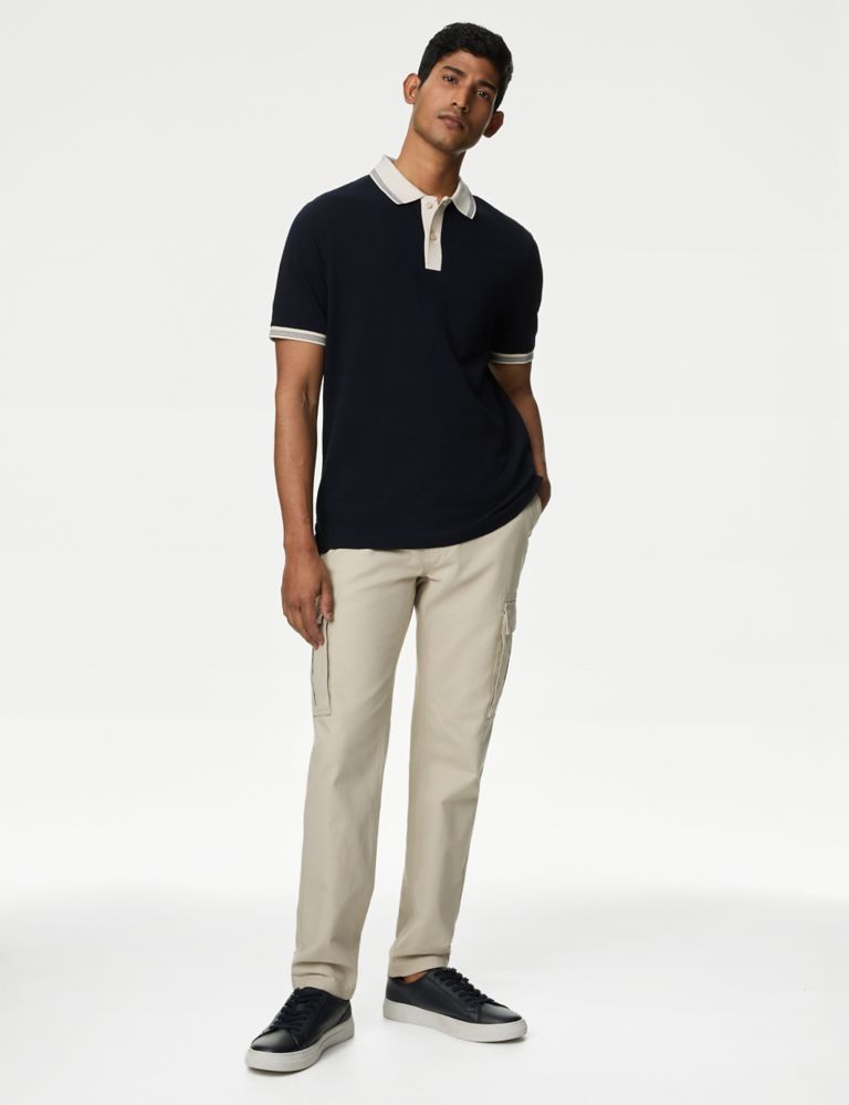 Cotton Rich Textured Polo Shirt 3 of 5
