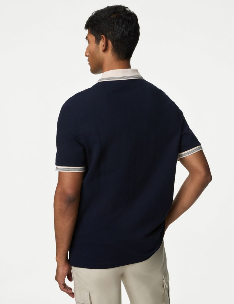 Cotton Rich Textured Polo Shirt 5 of 5