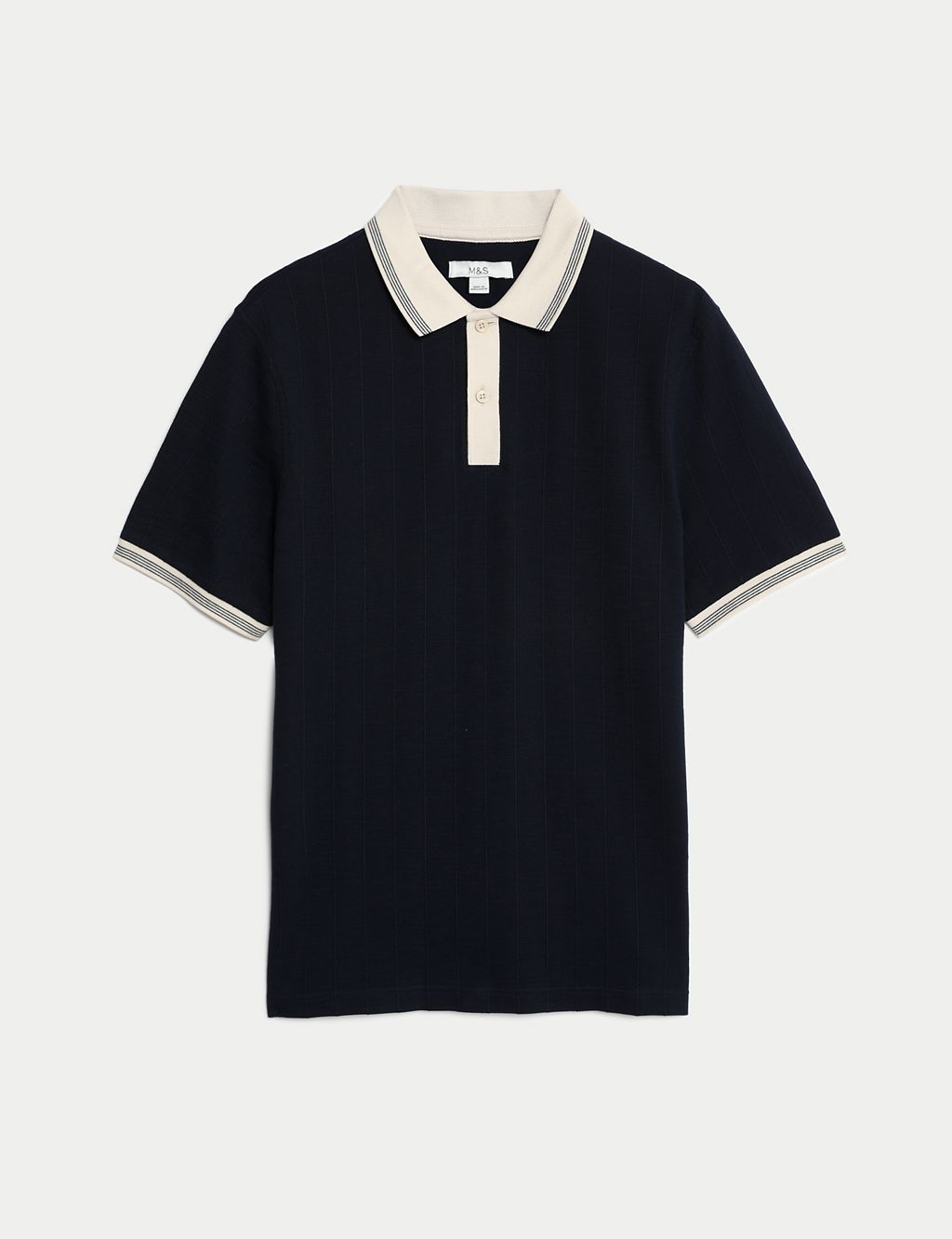 Cotton Rich Textured Polo Shirt 1 of 5