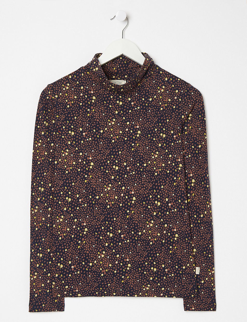 Cotton Rich Textured Printed Long Sleeve Top 1 of 4