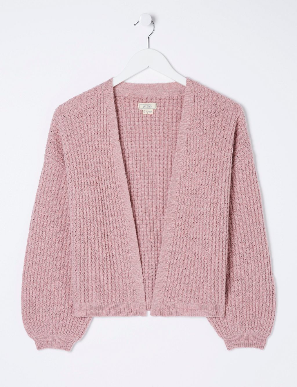 Cotton Rich Textured Ribbed Cardigan 1 of 5