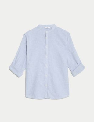 Cotton Rich Textured Shirt (6-16 Yrs) Image 2 of 4