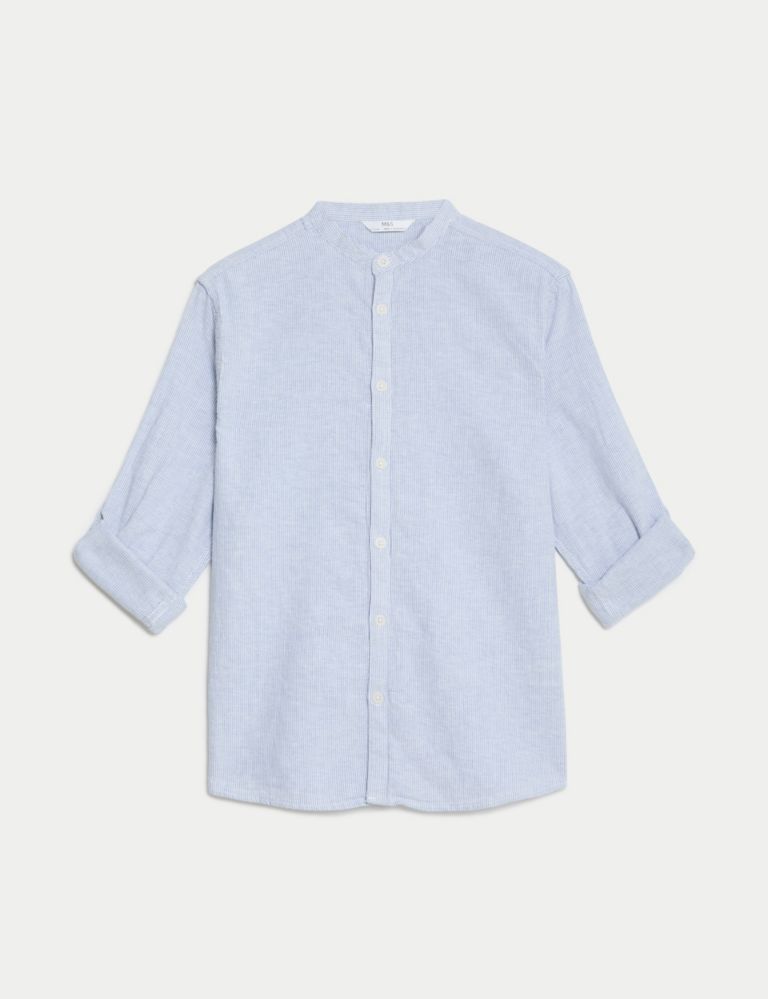 Cotton Rich Textured Shirt (6-16 Yrs) 2 of 4