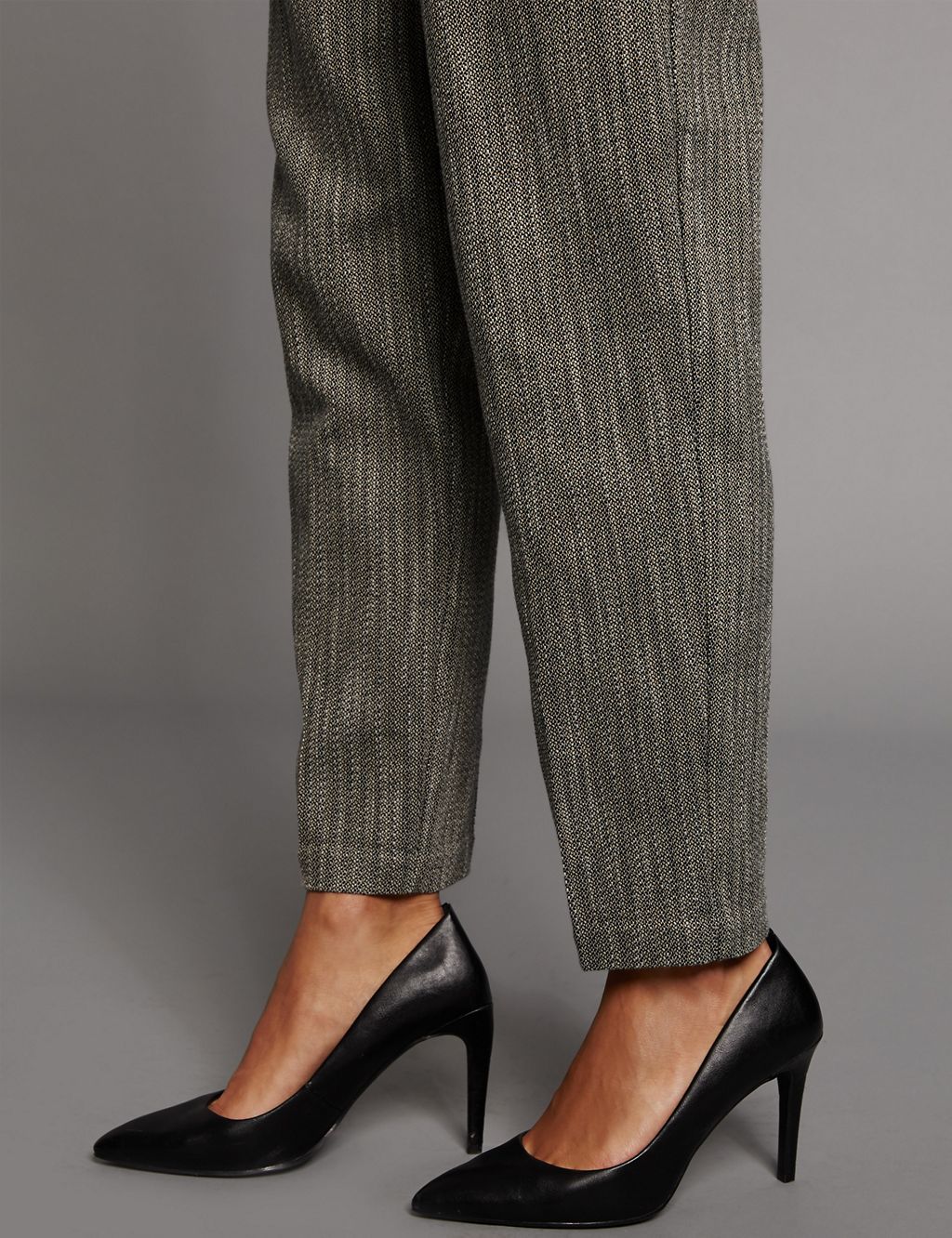 Cotton Rich Textured Tapered Leg Trousers 6 of 6