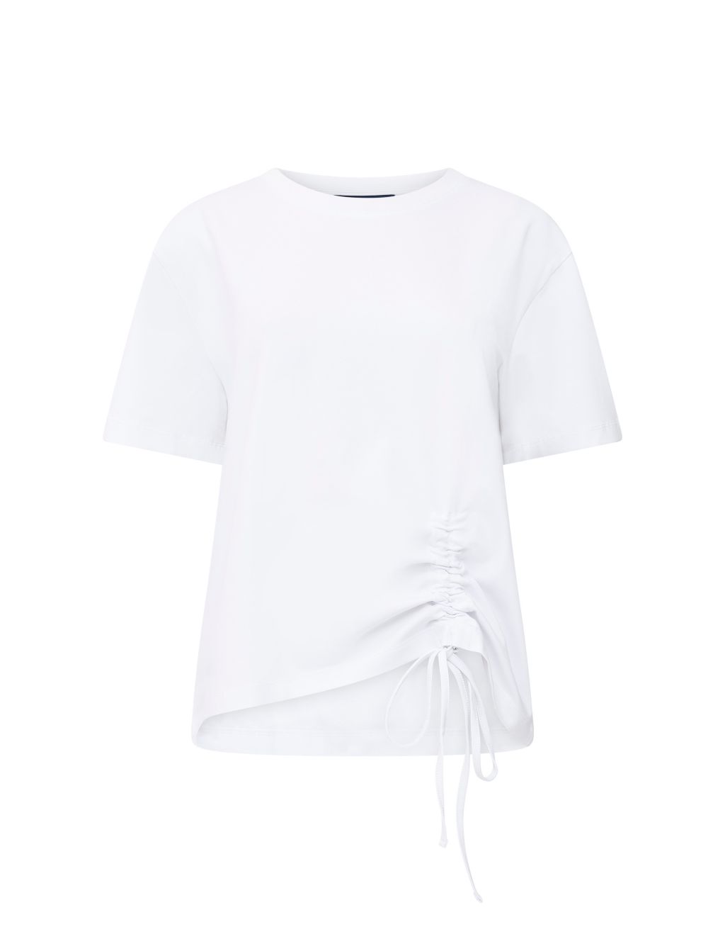 Cotton Rich Tie Detail T-Shirt | French Connection | M&S