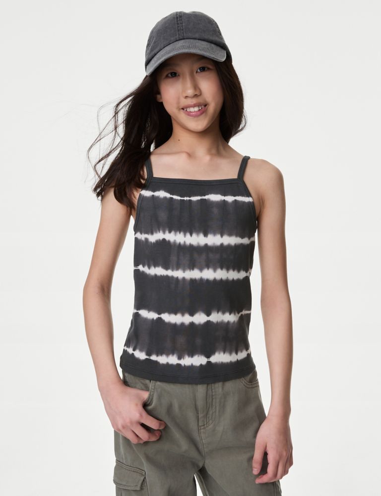 Cotton Rich Tie Dye Ribbed Vest (6-16 Yrs) 1 of 4