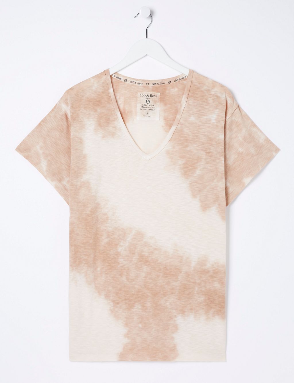 Cotton Rich Tie Dye V-Neck Relaxed T-Shirt 1 of 5