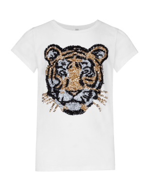 Tiger sequin adult T-shirt – The Little Tribe