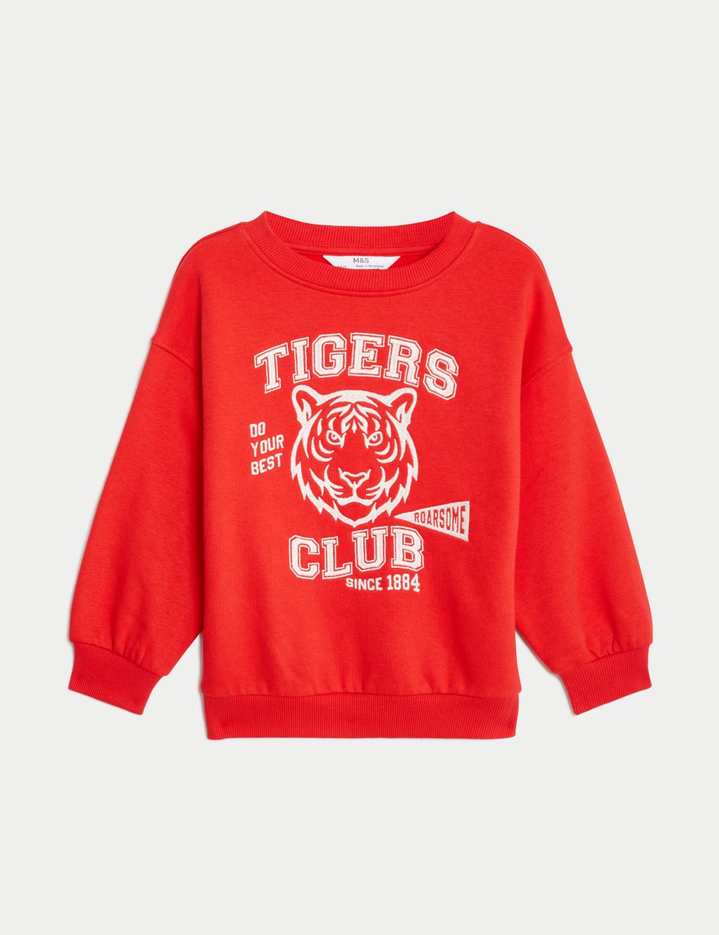 Cotton Rich Tiger Sweatshirt (2-8 Yrs) 1 of 4