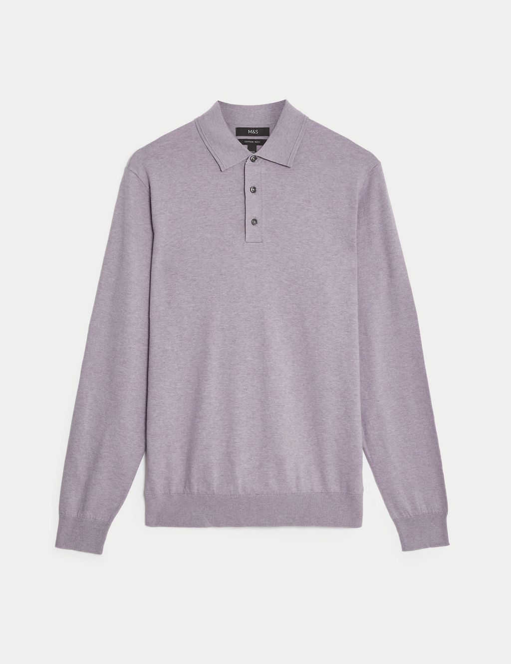 Cotton Rich Tipped Knitted Polo Shirt 1 of 5