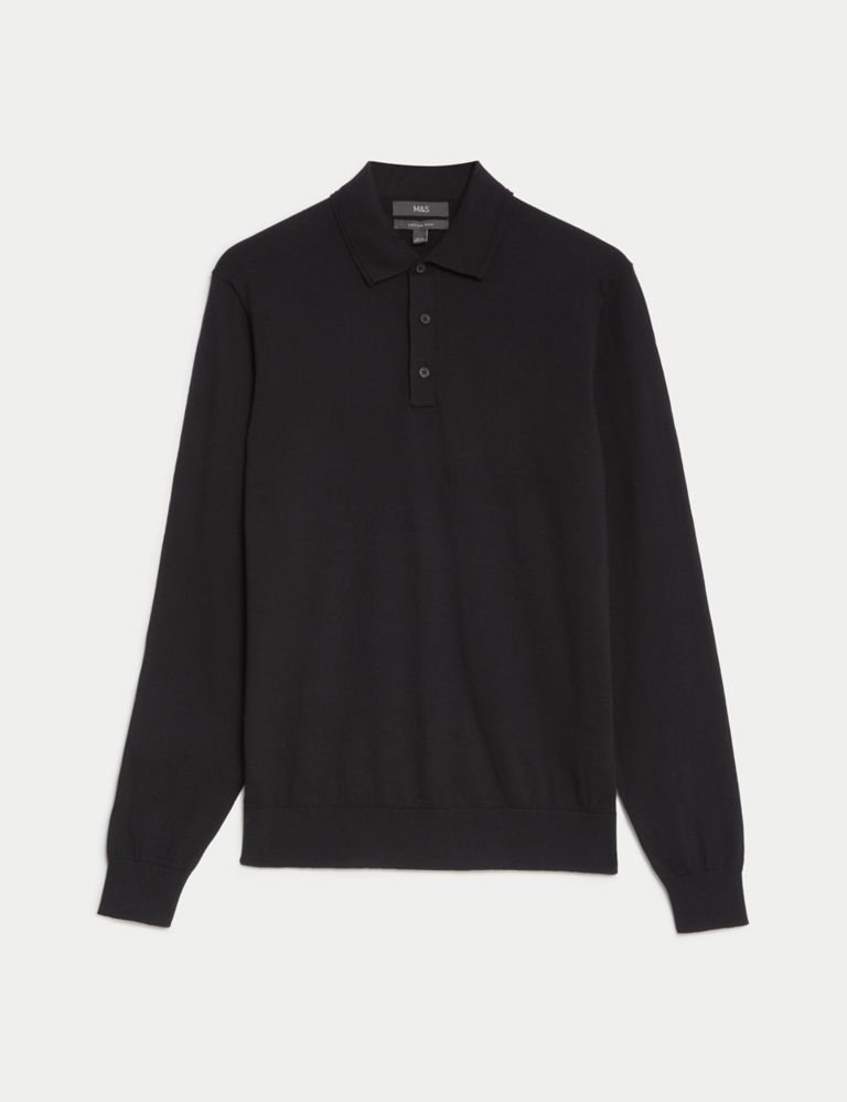 Cotton Rich Tipped Knitted Polo Shirt | M&S Collection | M&S