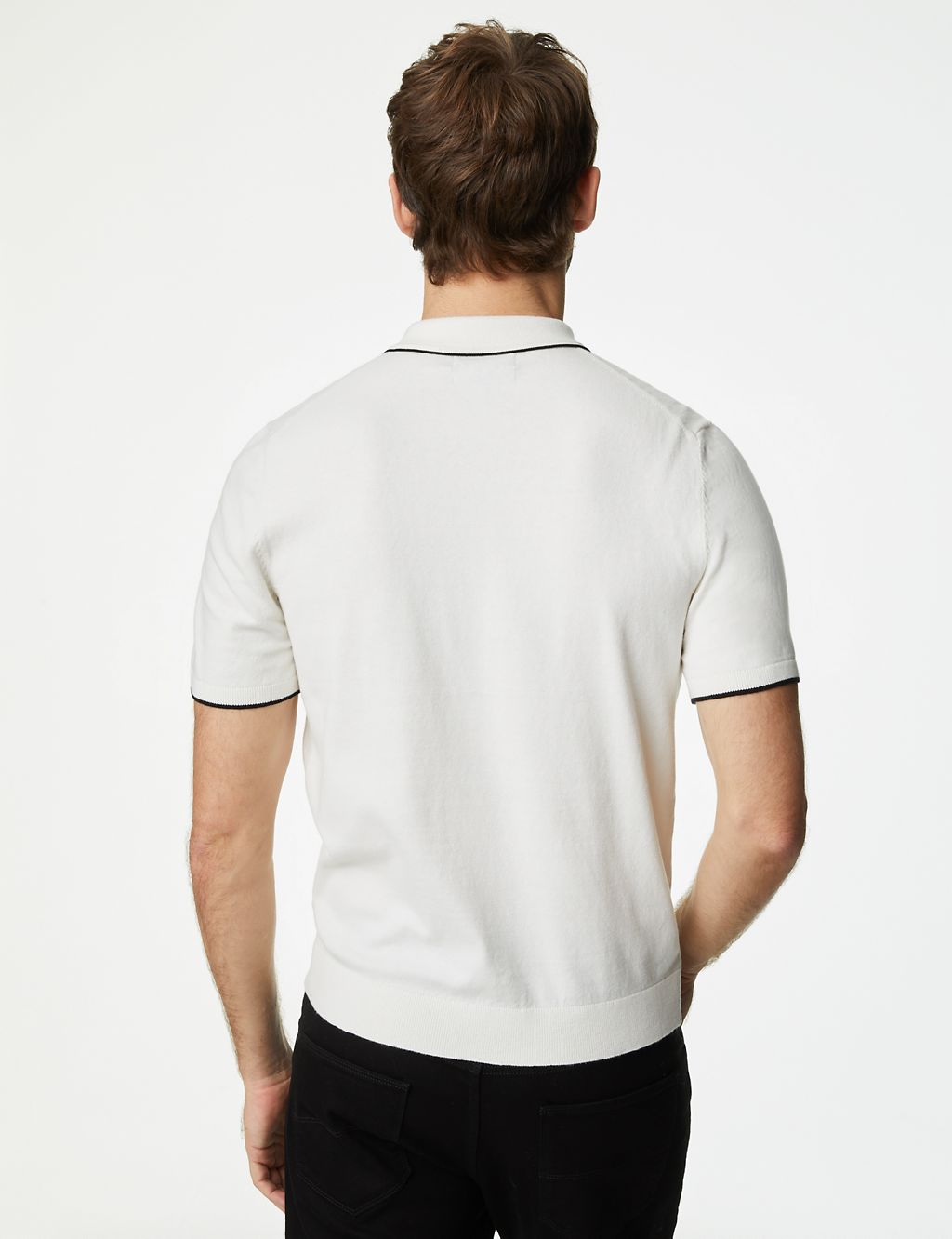 Cotton Rich Tipped Knitted Polo Shirt 5 of 5