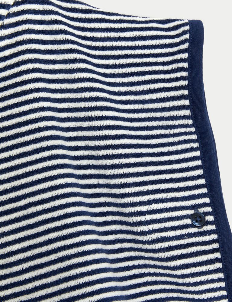 Cotton Rich Towelling Striped Poncho (0-3 Yrs) 3 of 3