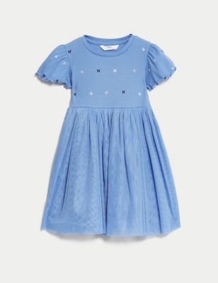 Cotton Rich Tulle Dress (2-8 Yrs) Image 2 of 5