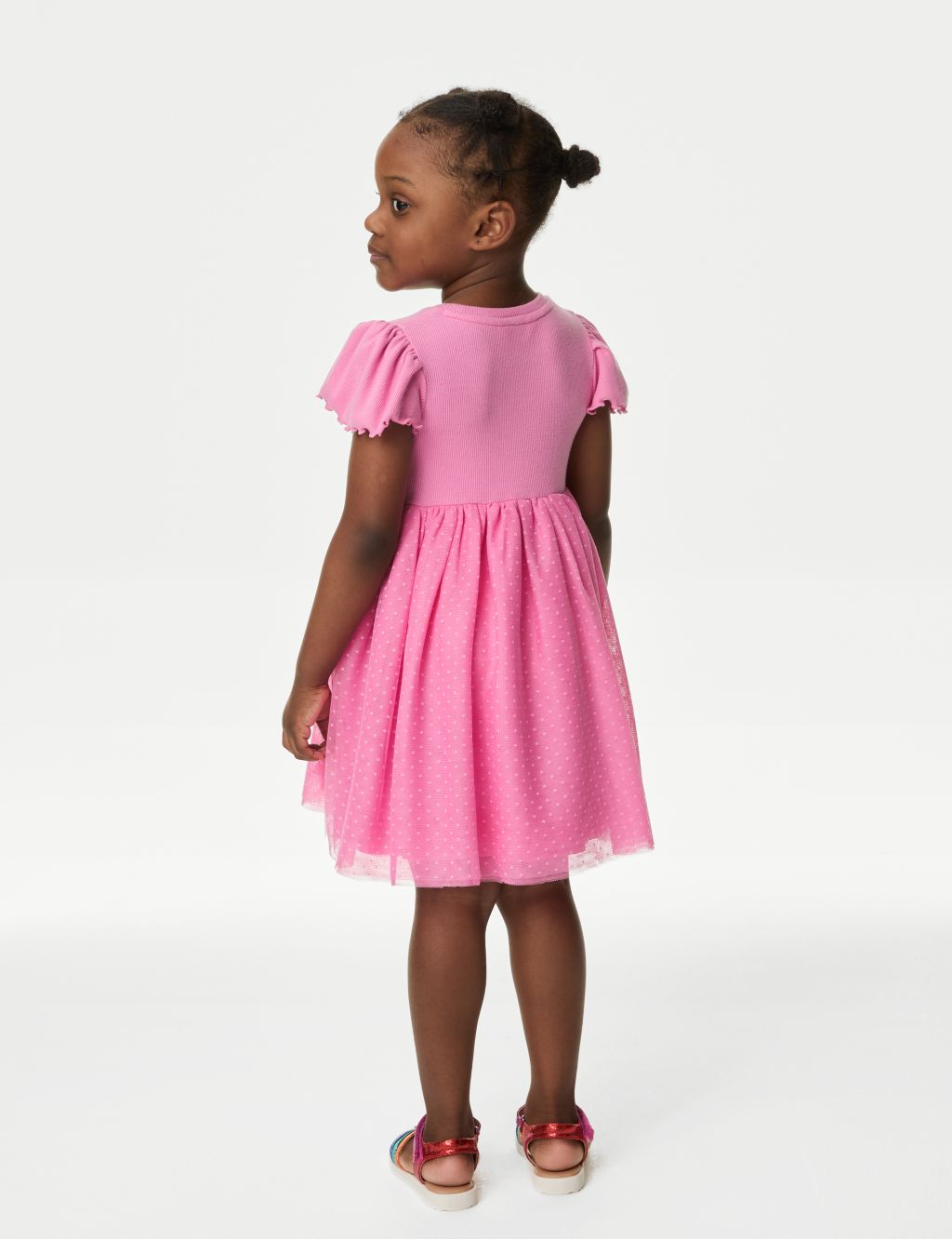 Cotton Rich Tulle Spotted Dress (2-8 Yrs) 4 of 4