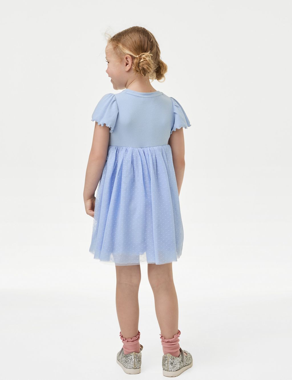 Cotton Rich Tulle Spotted Dress (2-8 Yrs) 4 of 4