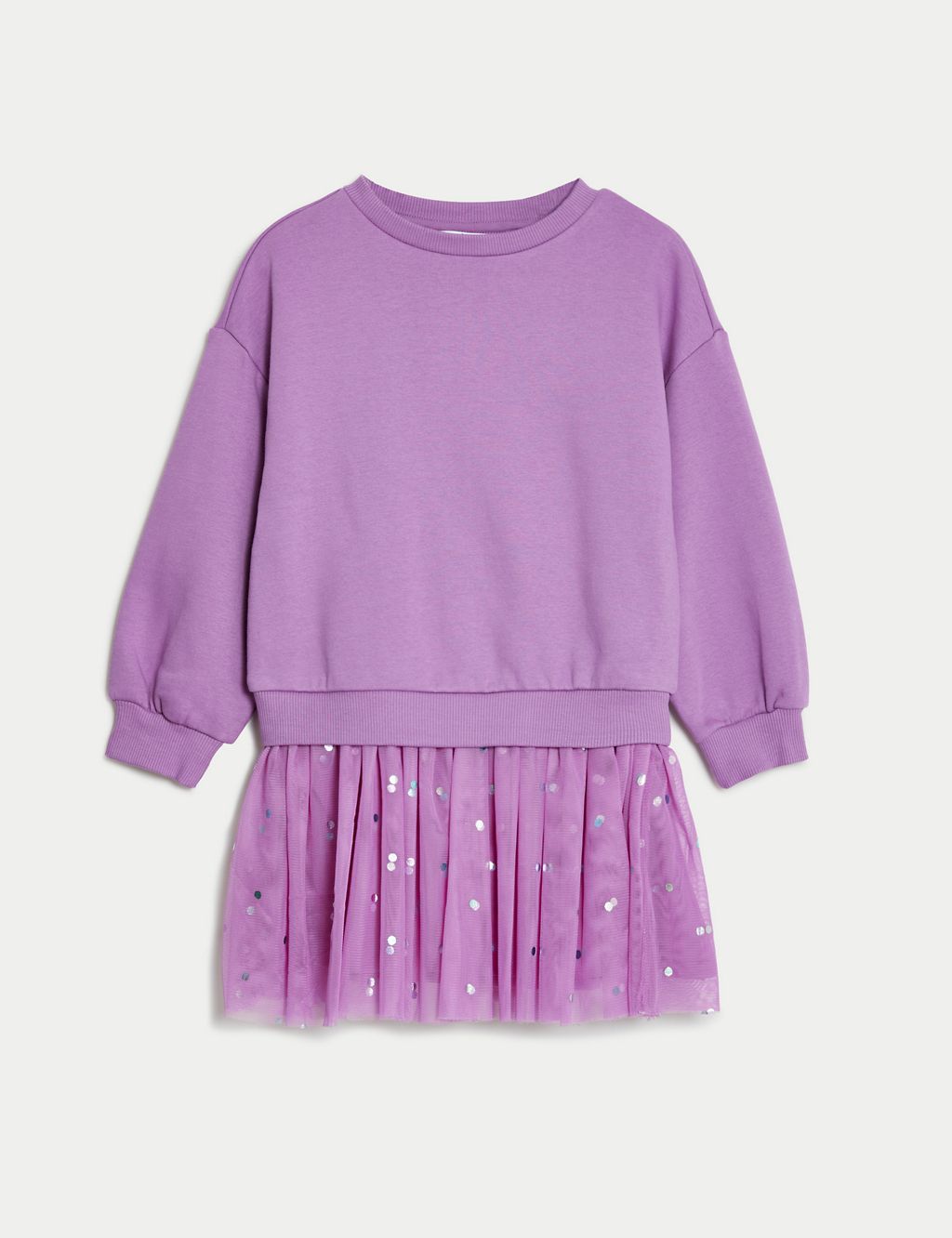 Cotton Rich Tulle Sweatshirt Dress (2-8 Yrs) | M&S Collection | M&S