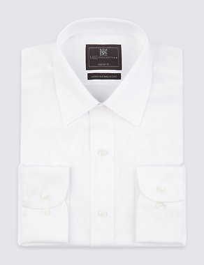 Cotton Rich Twill Regular Fit Shirt Image 2 of 5
