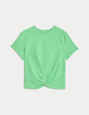 Cotton Rich Twist Front T-Shirt (6-16 Yrs) Image 2 of 5