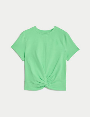 Cotton Rich Twist Front T-Shirt (6-16 Yrs) Image 2 of 5