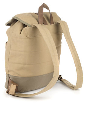 Cotton Rich Two Tone Canvas Rucksack Image 2 of 3