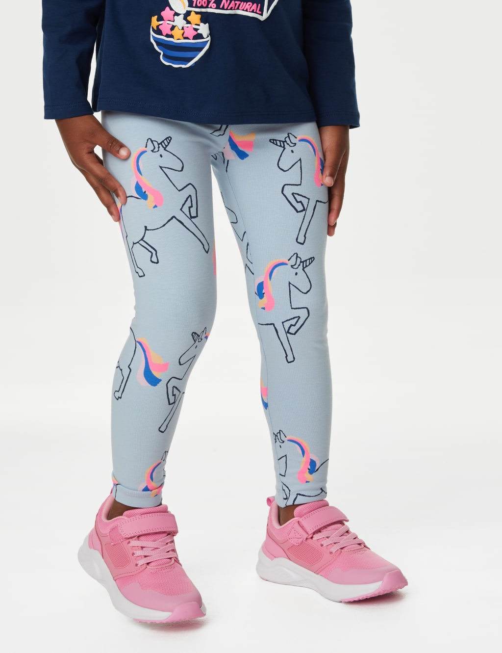 Cotton Rich Unicorn Leggings 2 8 Yrs M S Collection M S