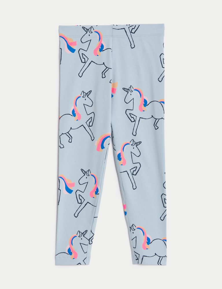Cotton Rich Unicorn Leggings 2 8 Yrs M S Collection M S