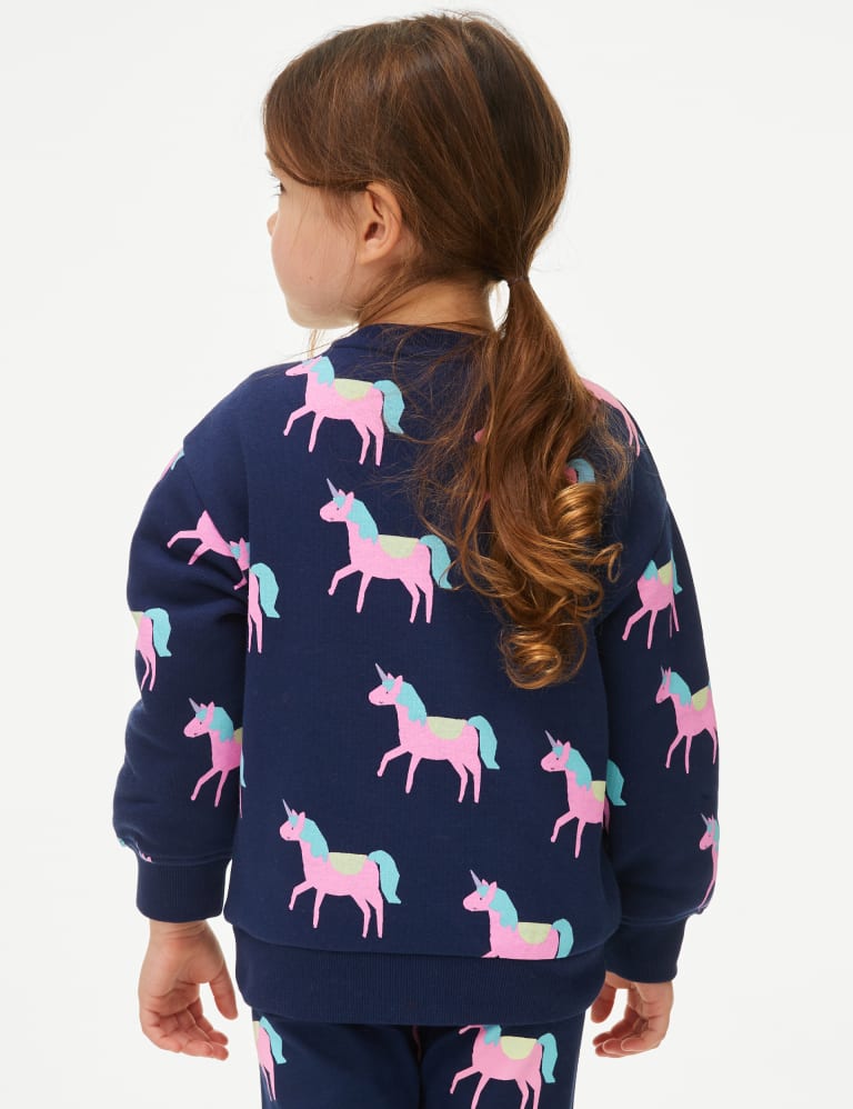 Cotton Rich Unicorn Sweatshirt (2-8 Yrs) 4 of 4