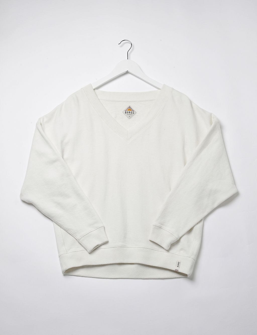 Cotton Rich V-Neck Oversized Sweatshirt 1 of 5