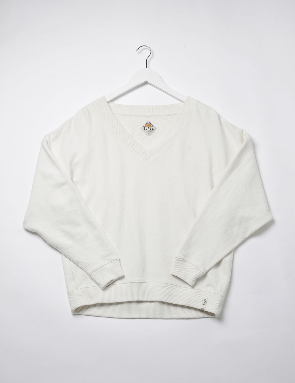 Cotton Rich V-Neck Oversized Sweatshirt 1 of 5