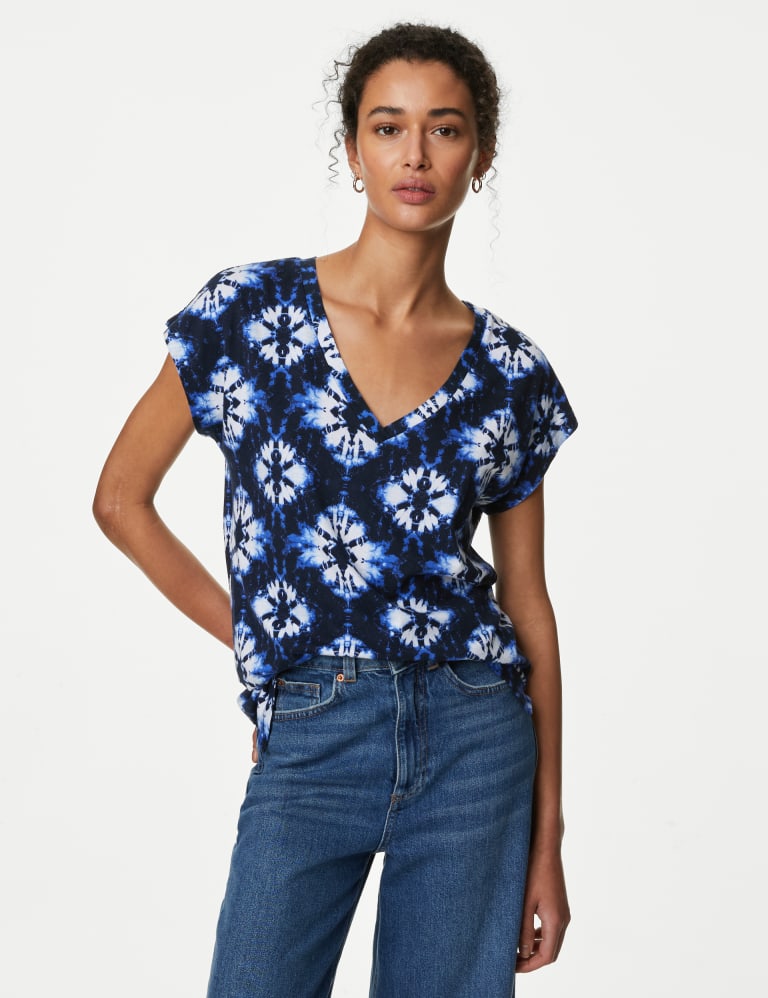 m&s ladies v neck t shirts