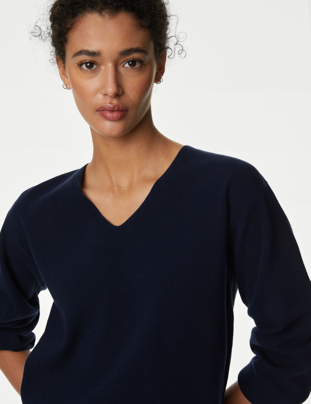 Cotton Rich V-Neck Relaxed Jumper 4 of 6