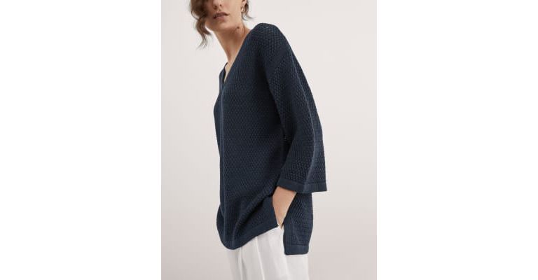 Cotton Rich V-Neck Relaxed Jumper 5 of 7