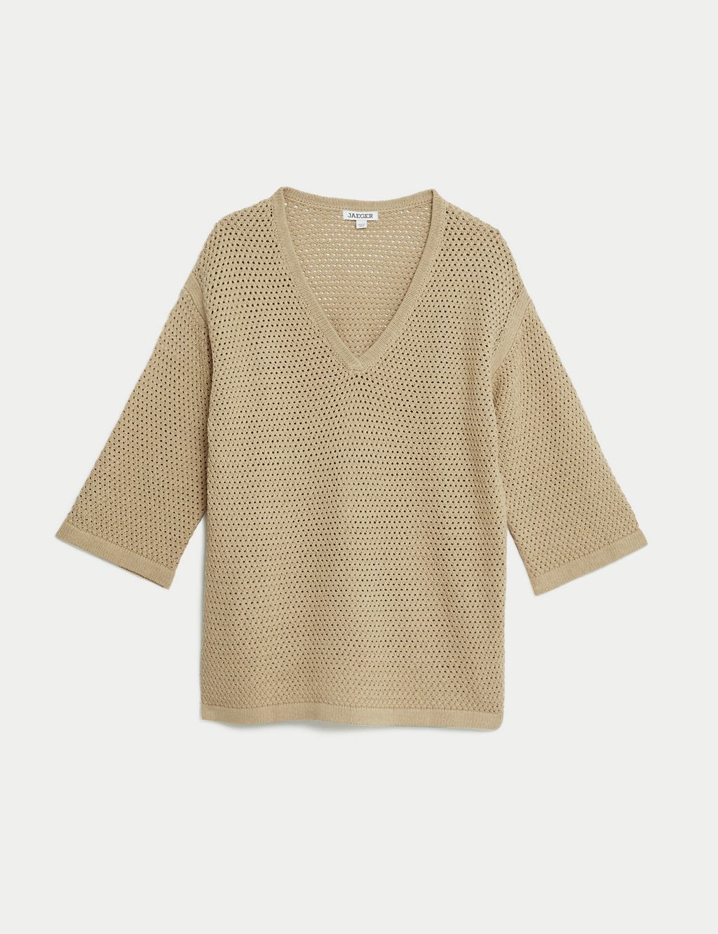 Cotton Rich V-Neck Relaxed Jumper 1 of 7