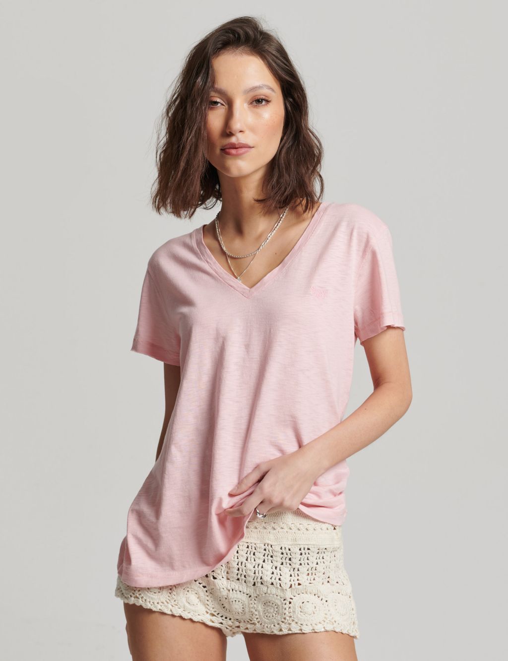 Cotton Rich V-Neck Relaxed T-Shirt 3 of 5