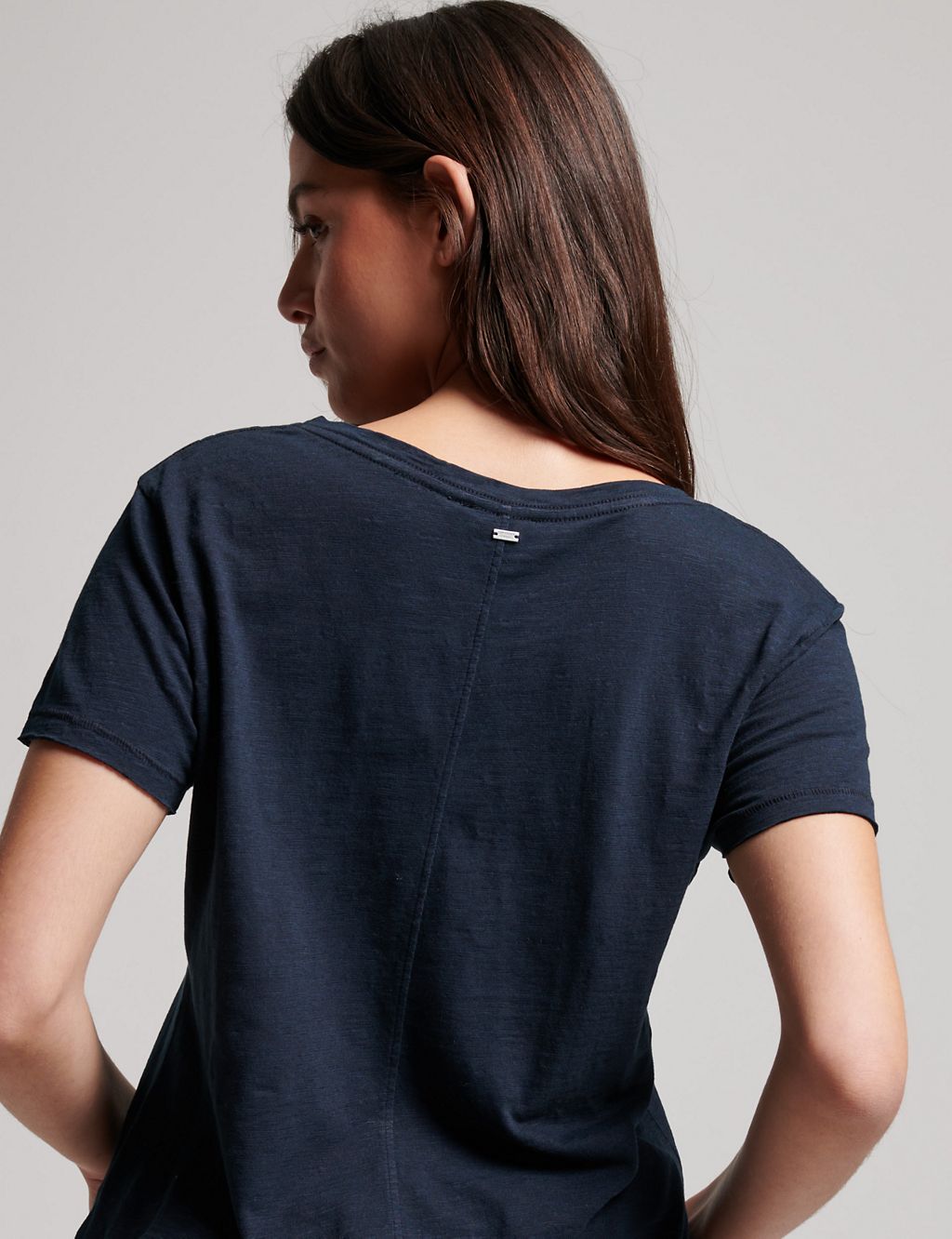 Cotton Rich V-Neck Relaxed T-Shirt 4 of 4