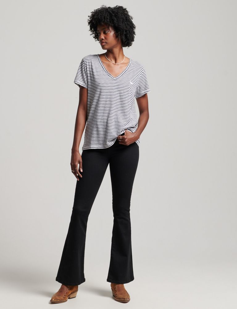 Cotton Rich V-Neck Relaxed T-Shirt 2 of 3